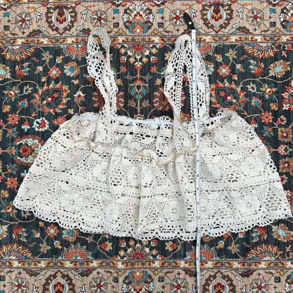 Handmade cream crochet tank top - Picture 7 of 7